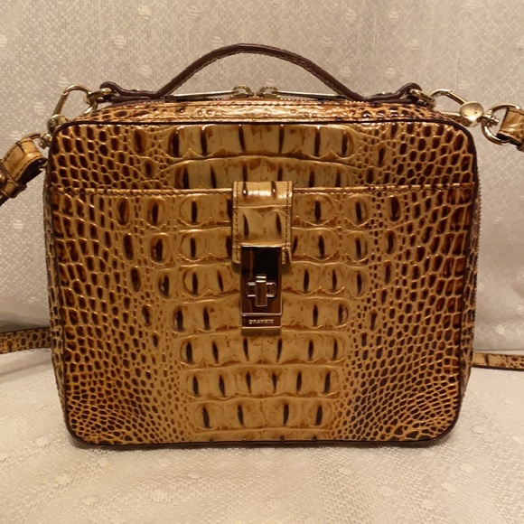 *SOLD*BRAHMIN Evie Toasted Melbourne Croc Embossed - Picture 3 of 15
